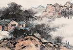 高清山水字画  中国风 水墨画