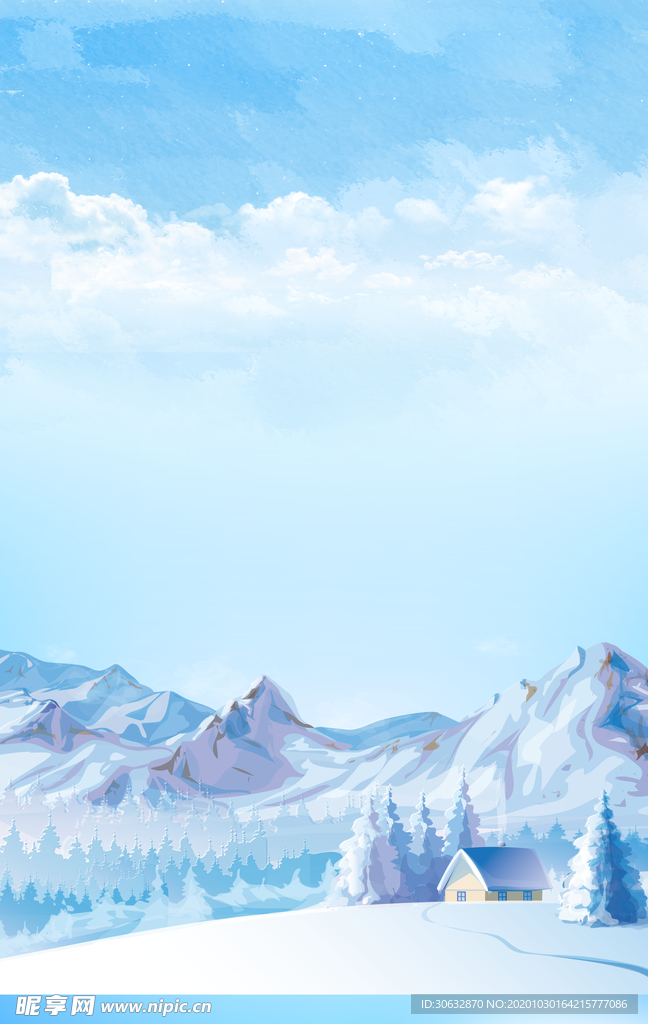 唯美冬天背景