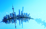 商务科技创业合成图案