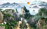 迎客松 山水画