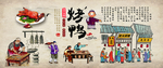 烤鸭喷绘布