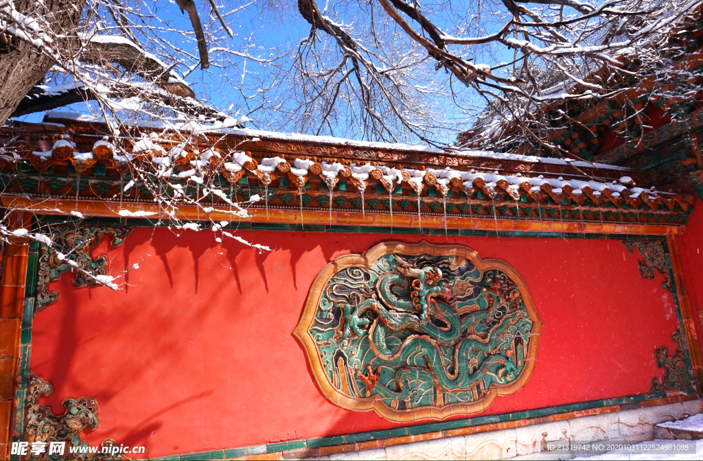 建筑雪景