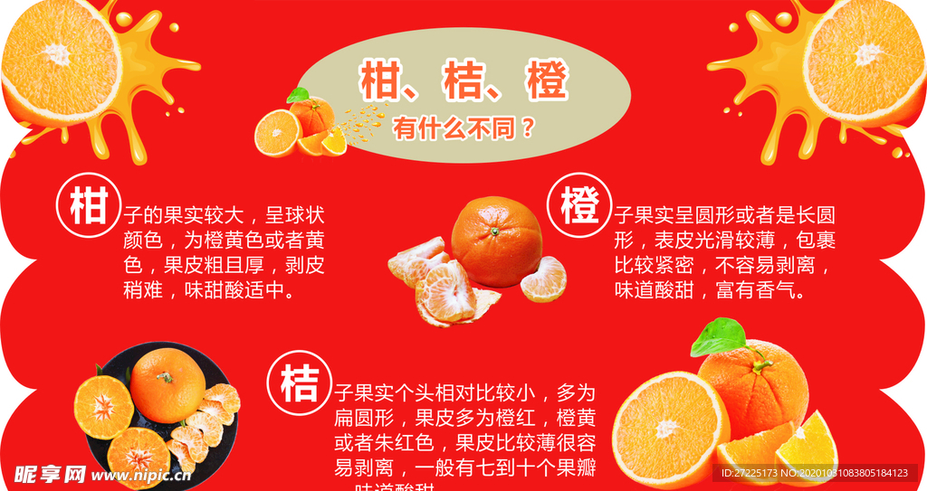 柑橘橙有什么不同海报