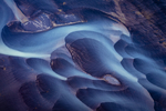 山川河流地质纹理蓝色背景质感图
