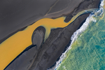 山川河流地质纹理黄色背景质感