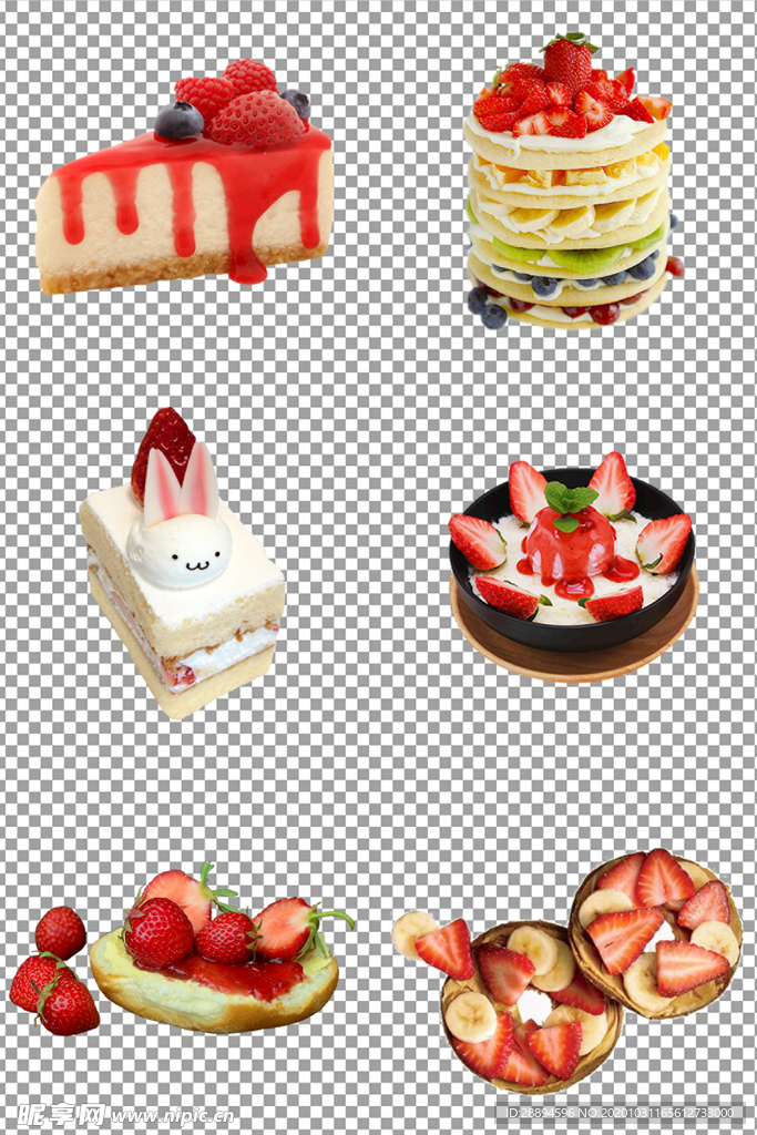 甜点草莓蛋糕