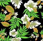 热带花 手绘花  女装花