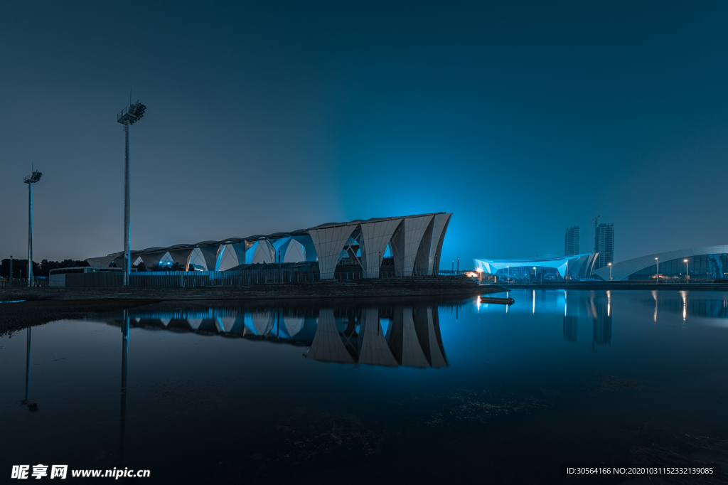 城市夜景建筑背景海报素材
