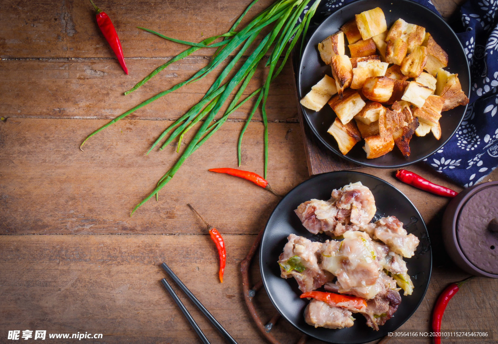 羊肉猪骨头美食食材背景海报素材