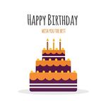 生日蛋糕贺卡矢量