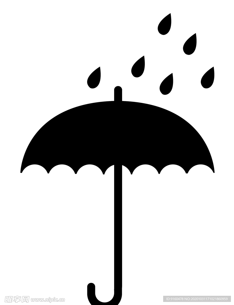 雨伞防潮标志