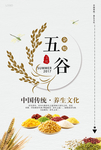 简洁五谷杂粮养生品海报