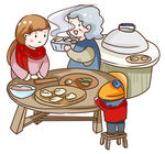 包饺子