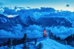 冬季夜晚雪景
