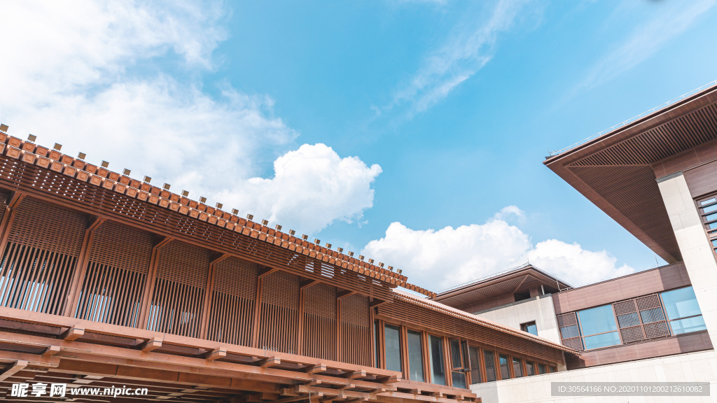 复古传统建筑背景海报素材