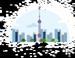 手绘城市 城市地标