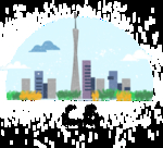 手绘城市 城市地标