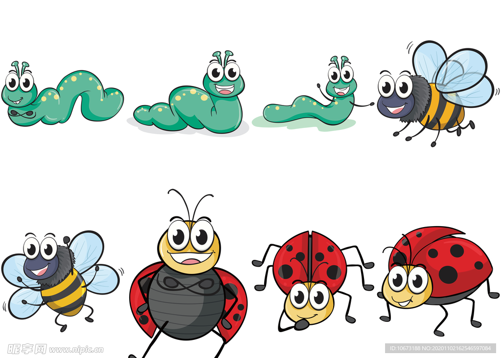 卡通昆虫