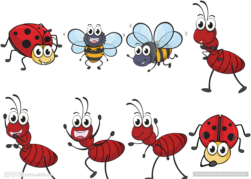 卡通昆虫