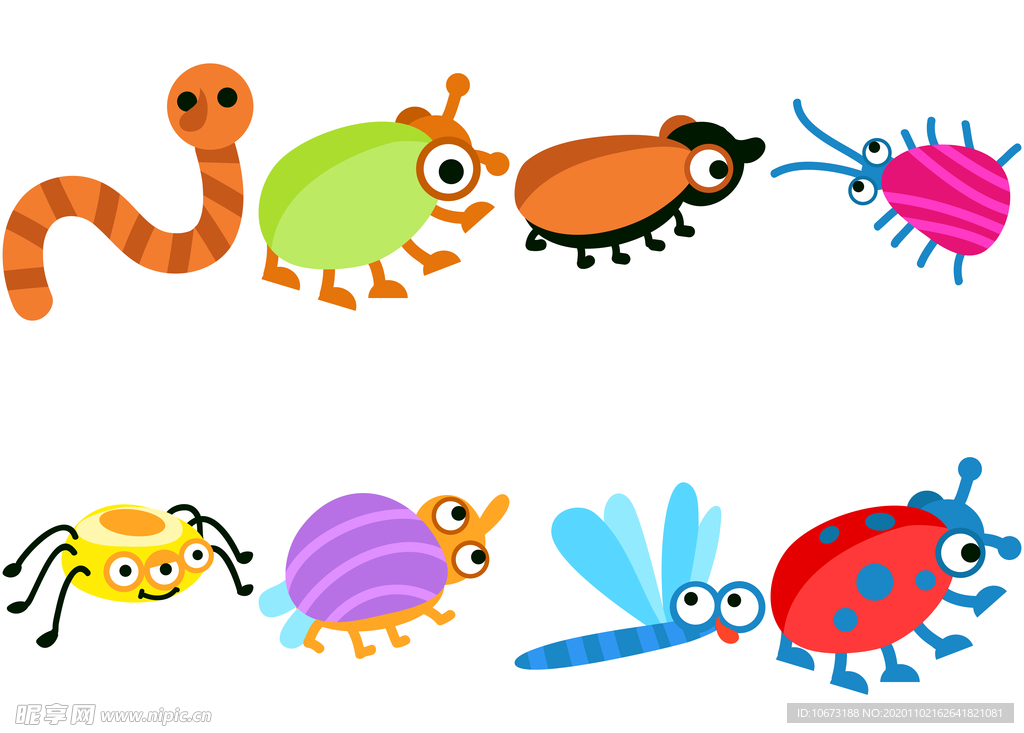 卡通昆虫