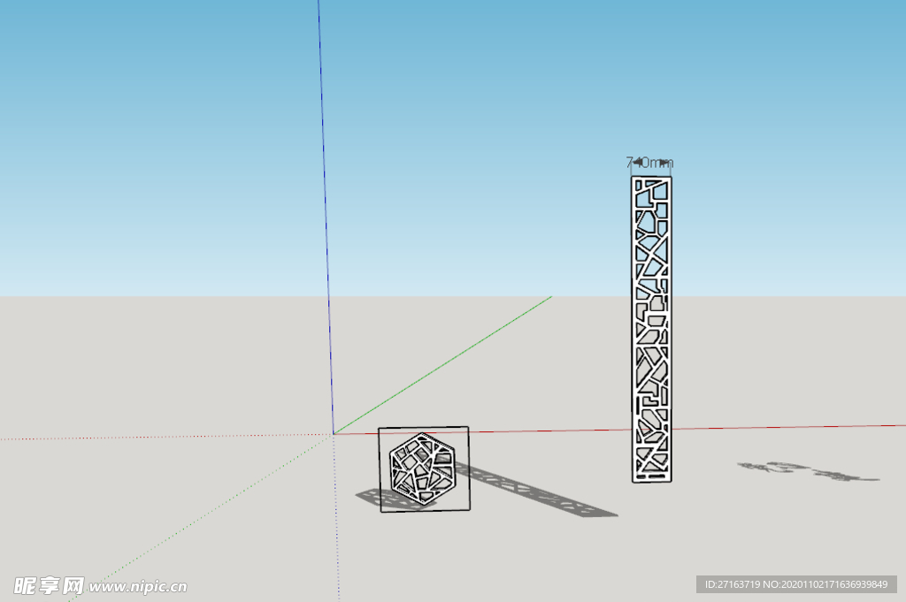 漏窗 古典建筑草图大师模型