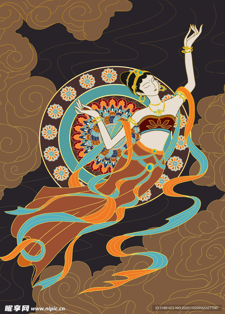 飞天插画