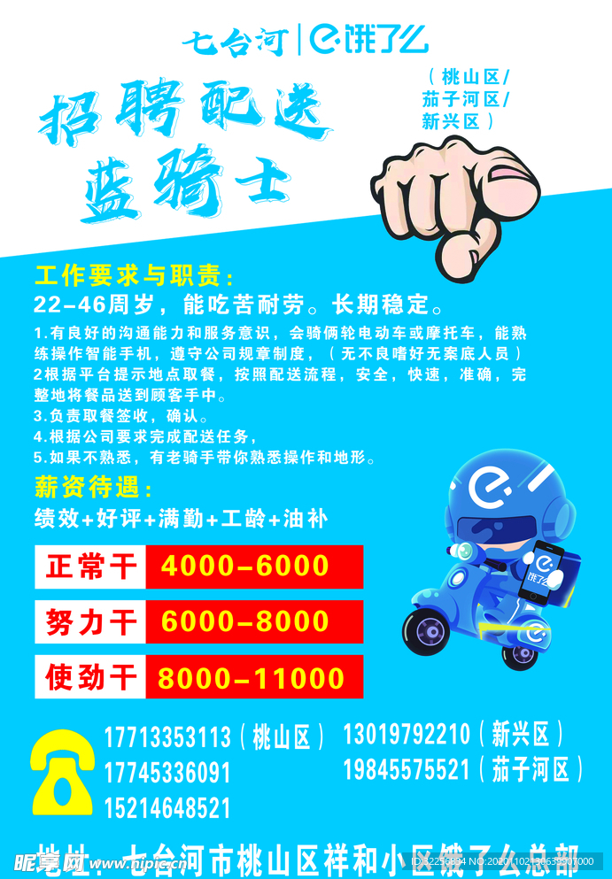 招聘蓝骑士