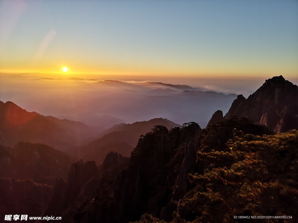 黄山日出