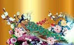 孔雀花开富贵