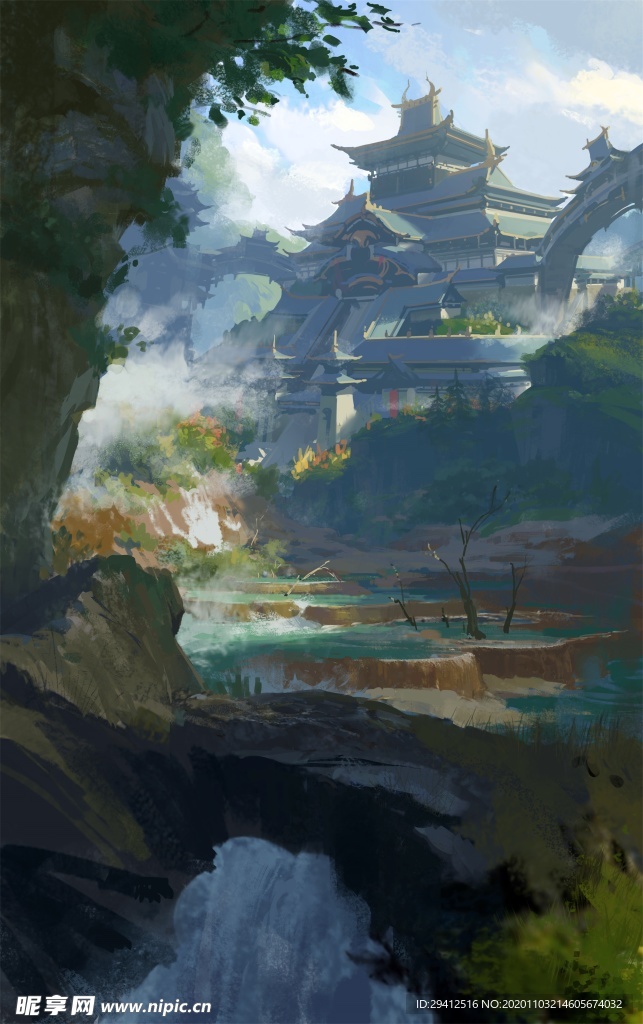 水彩建筑画