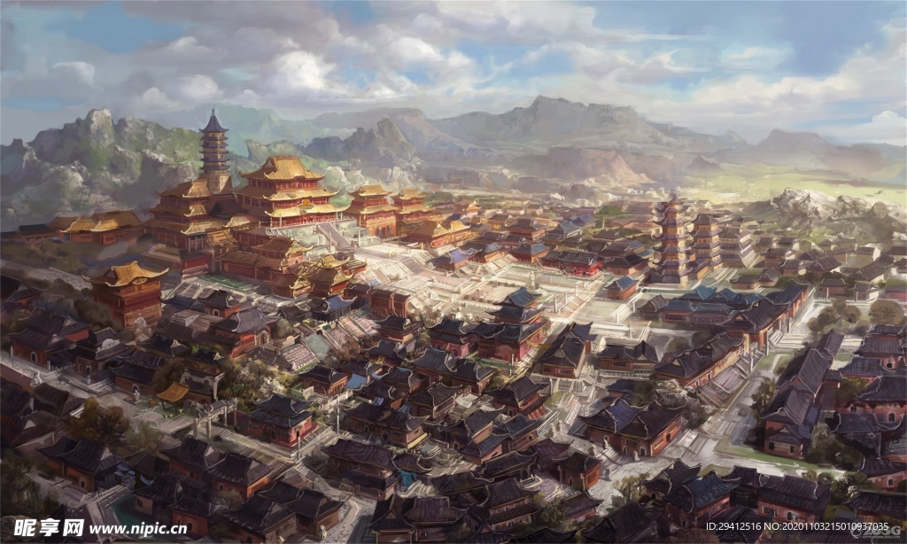 水彩建筑画