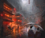 水彩建筑画