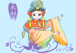 卡通国潮京剧人物插画