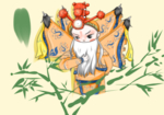卡通国潮京剧人物插画