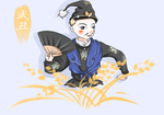 卡通国潮京剧人物插画