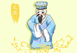 卡通国潮京剧人物插画