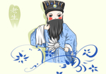 卡通国潮京剧人物插画