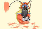卡通国潮京剧人物插画