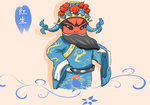 卡通国潮京剧人物插画