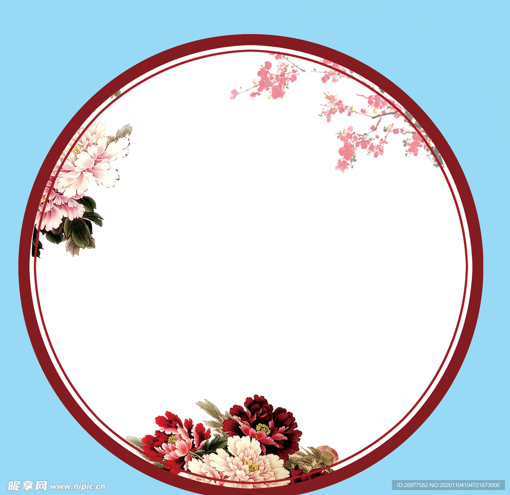 中国风圆形边框