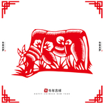 牛年剪纸