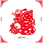 牛年窗花剪纸