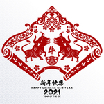 牛年剪纸