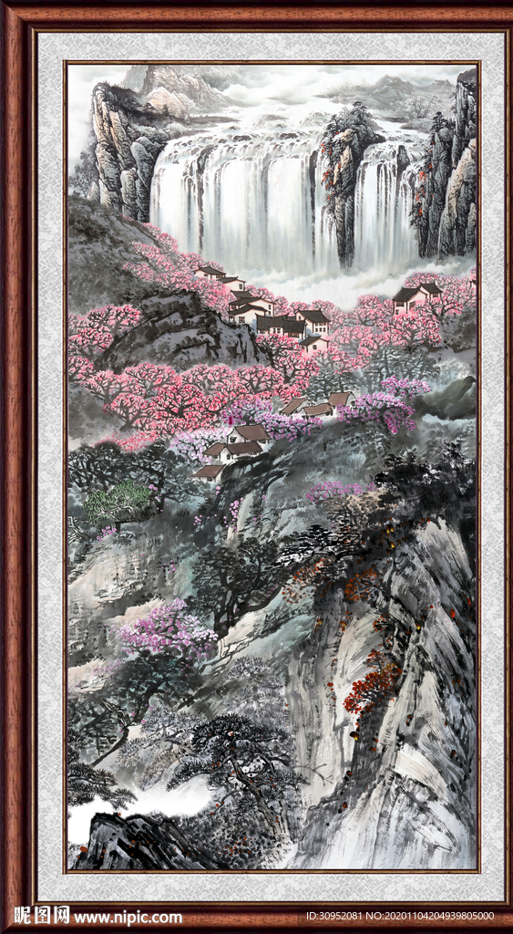 聚宝盆山水画