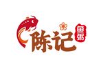 鱼粥logo标签品牌