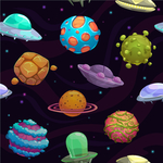 卡通宇宙星球背景
