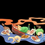 国潮火锅锅底食材