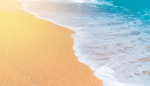海波浪泡沫海滩