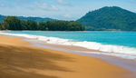 海滩海波浪山脉