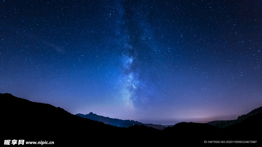 唯美天空夜景图片